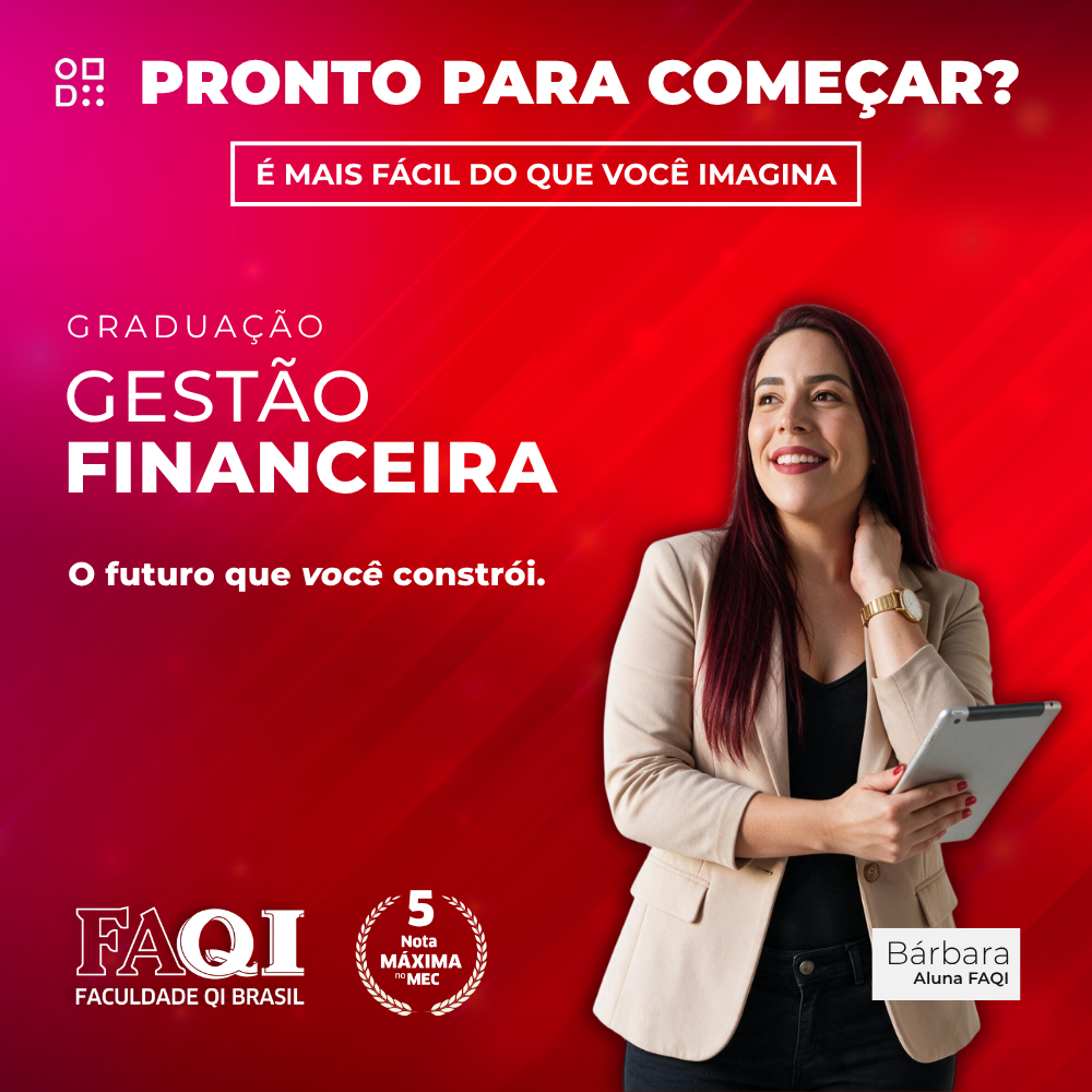 Arte oficial do curso de Gestão Financeira — FAQI