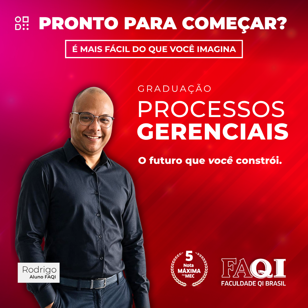 Arte oficial do curso de Processos Gerenciais — FAQI