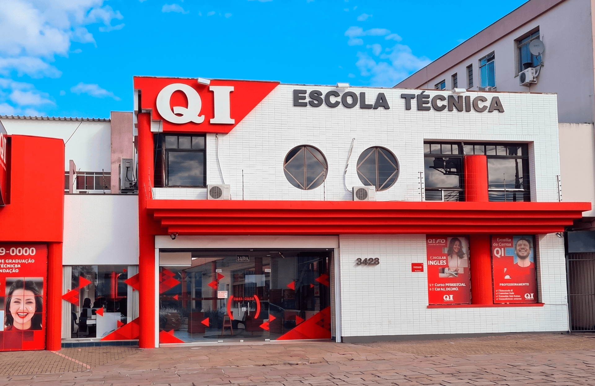 Fachada da unidade QI PORTO ALEGRE – ZONA NORTE