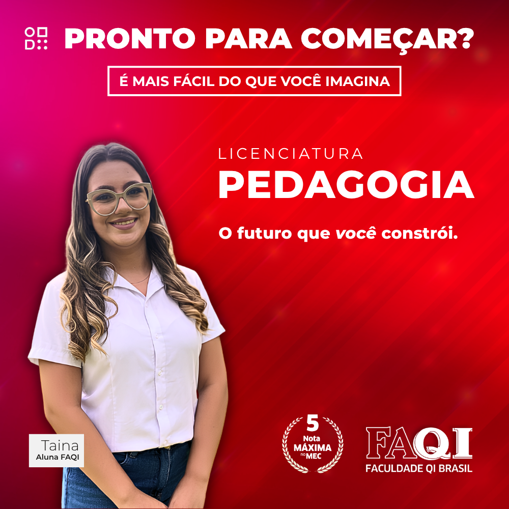 Arte oficial do curso de Licenciatura em Pedagogia — FAQI