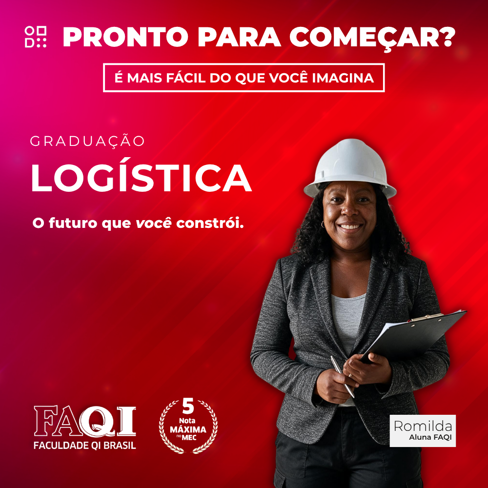 Arte oficial do curso de Logística — FAQI